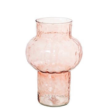 Pink Glass Vase Ø16x24cm