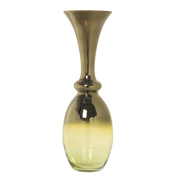 Vase En Verre Transparent Et Vert - 67cm- 20x13x67cm