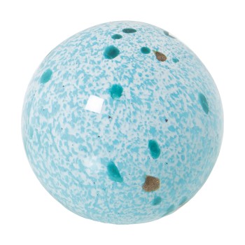 Sfera In Vetro - Blu Chiaro Screziatura- Ø9,5x9,5cm