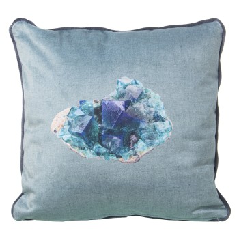 Velvet Pillow With Zip Mineral Venecia - 45x45cm- 45x45cm, 100% Poliéster