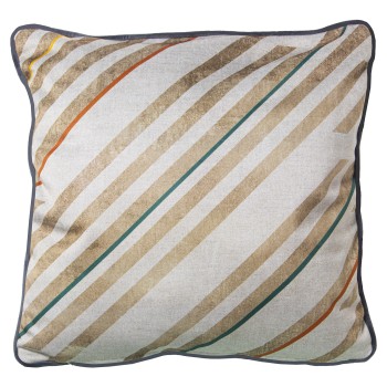 Cuscino In Velluto Con Zip Poker Geo Venecia - 45x45cm- 45x45cm, 100% Poliéster