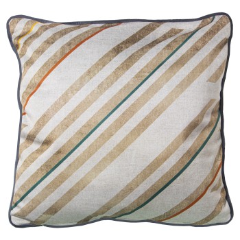 Coussin Déhoussable En Velours Poker Geo Venecia - 45x45cm- 45x45cm, 100% Poliéster