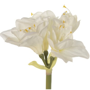 White Polyester Amaryllis _71cm