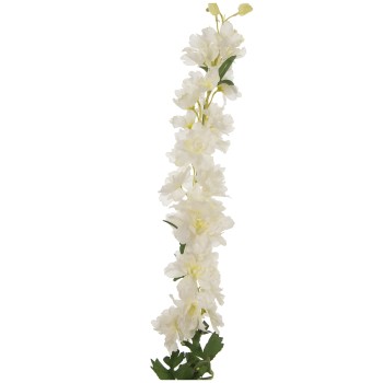 Delphinium In Poliestre - Bianco _107cm