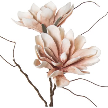 Rami Con 2 Fiori Rose - 95cm - Gomma Eva E Carta _95cm