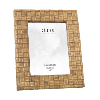 Brown Resin Photo Frame - 10x15cm- Ext:18,5x2,5x23,5cm