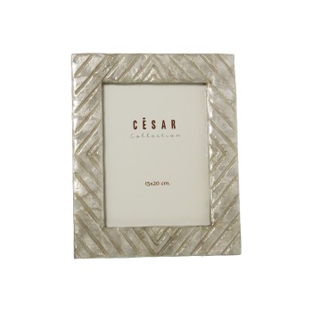 White Mother Of Pearl Photo Frame Rhombuses - 15x20cm-