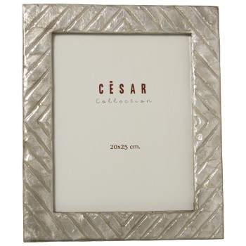 White Mother Of Pearl Photo Frame Rhombuses - 20x25cm- _ext:27x32x1cm