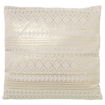 Cuscino In Poliestere Con Zip - Dorato - Un Lato - 45x45cm- 45x45cm