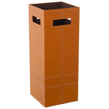 Portaombrelli - Similpelle Marrone Chiaro- 21x21x55cm