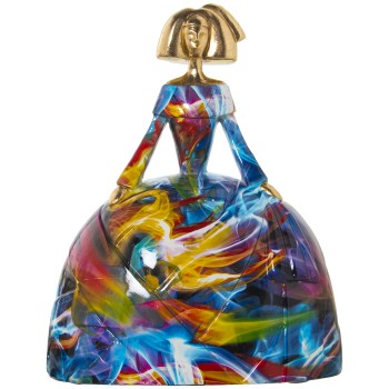 Statuetta In Resina - Menina - Graffiti- 26x18x32cm