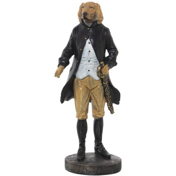 Figura Resina Perro C/traje 12x11x31cm