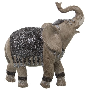 Figura Resina Elefante Dorado 21x9x21cm