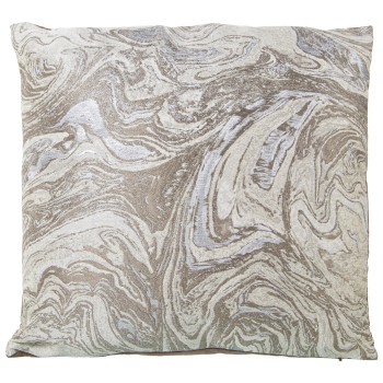 Cuscino In Poliestere Con Zip - Grigio - 43x43cm- 43x43cm