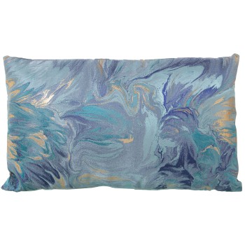 Cuscino In Poliestere Con Zip - Azzurro - 30x50cm- 30x50cm