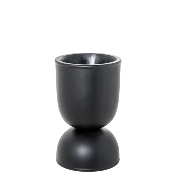 Cache-pot En Céramique Noir _ø37x59cm