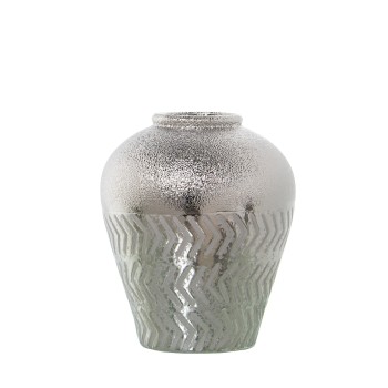 Silver Ceramic Vase- Ø23x27cm