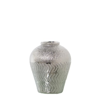 Silver Ceramic Vase- Ø18x21cm