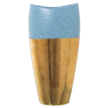 Golden And Blue Ceramic Vase- 20x14x40cm