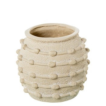 Vase En Céramique Beige_ø29x29cm