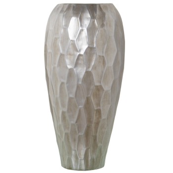 Vase En Céramique - Argenté - 60cm- Ø26x60cm