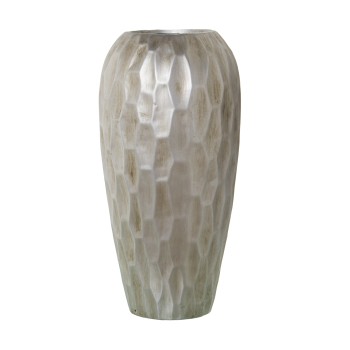 Vase En Céramique - Argenté - 50cm- Ø24x50cm