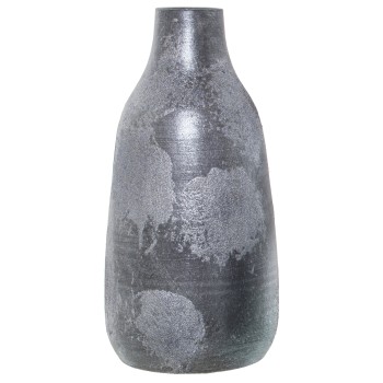 Antique Silver Ceramic Vase Ø21x42cm