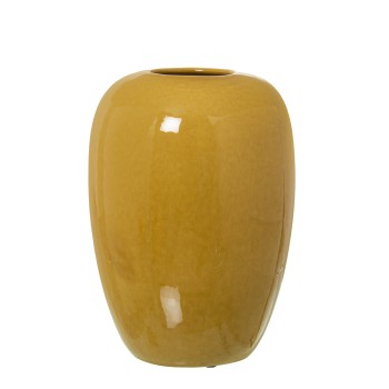 Glossy Yellow Ceramic Vase_ø18x26cm