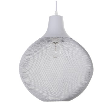 Lámpara De Techo Metal Blanco, 1xe27, Max.40w No Incluidas Ø35x42cm, Cable:90cm