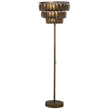 Iron Metal Floor Lamp - 1xe27, Max.60w, Height Amp Shade: 32cm- Ø46x162cm, Base_ Ø29x6cm