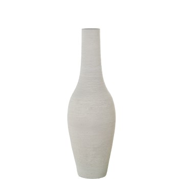 Jarron Ceramica 80cm Blanco Mate Ø25x80cm