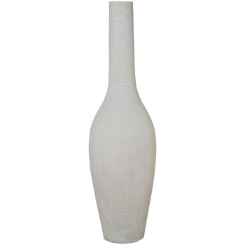 Jarron Ceramica 100cm Blanco Mate Ø28x100cm