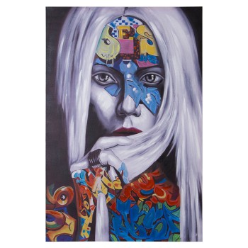 Cuadro Lienzo 80x120cm Rostro Mujer 80x3x120cm