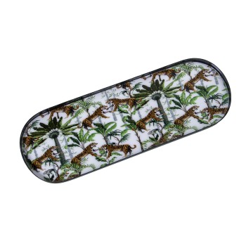 Tabuleiro Metal Esmaltado Tigres_31x11x1cm