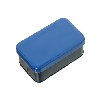 Caixa Metal Esmaltado Azul_14x9x6,5cm