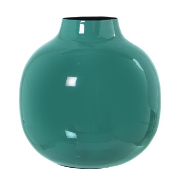 Vaso Metallo Smaltato Verde_21x21cm