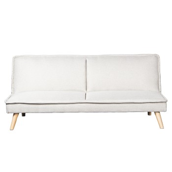 Divano Letto 2 Posti Beige_180x84x72cm, Letto:178x102x9cm