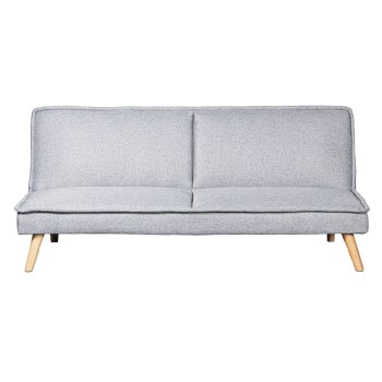 Divano Letto 2 Posti Grigio_180x84x72cm, Letto:178x102x9cm