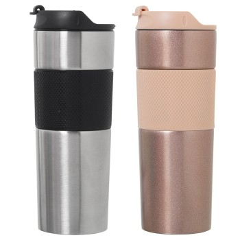 Prensa De Café/termo 450ml Acero Inox./silicona Ø8x22cm, Color Silicona Surt.