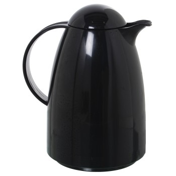 Jarra Termo Negro Polipropileno Vidrio 1l, Libre De Bpa 19x16x24cm