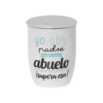 Ceramic Mugs Infuser With Stainless Steel Filter -abuelo- _ø8,5x11cm, 375ml