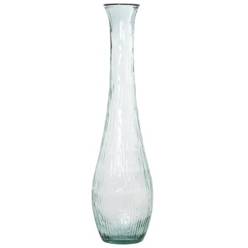 Vaso De Vidro Reciclado Transparente_ø25x100cm