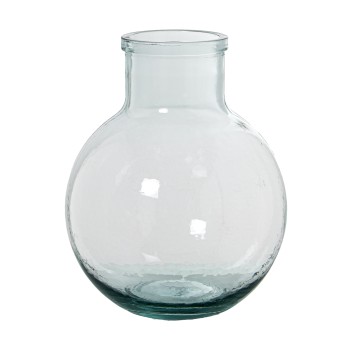 Recycled Glass Transparent Vase - 8l- Ø24x31cm