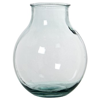 Recycled Glass Transparent Vase - 12l- Ø29x36cm