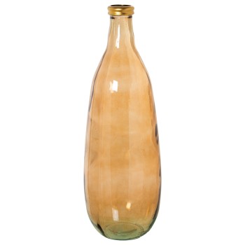 Vase Marron En Verre Recycle- _ø25x75cm Boca:ø6cm