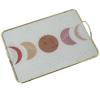 Glass And Metal Tray_35x20x5cm