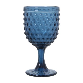 Copa Cristal Azul 300ml Deco.esferas Ø9x16,5cm, Apto Lavavajillas