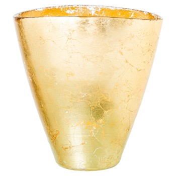 Vaso In Vetro Dorato 24x14x24cm