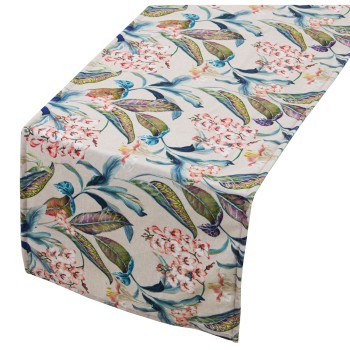 Stamped Velvet Table Runner- _33x180 Cm