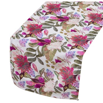Stamped Velvet Table Runner- _33x180 Cm